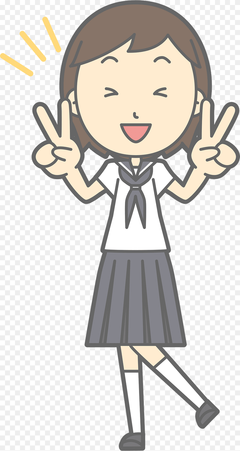 Female Student V Sign Clipart, Person, Face, Head, Book Free Transparent Png