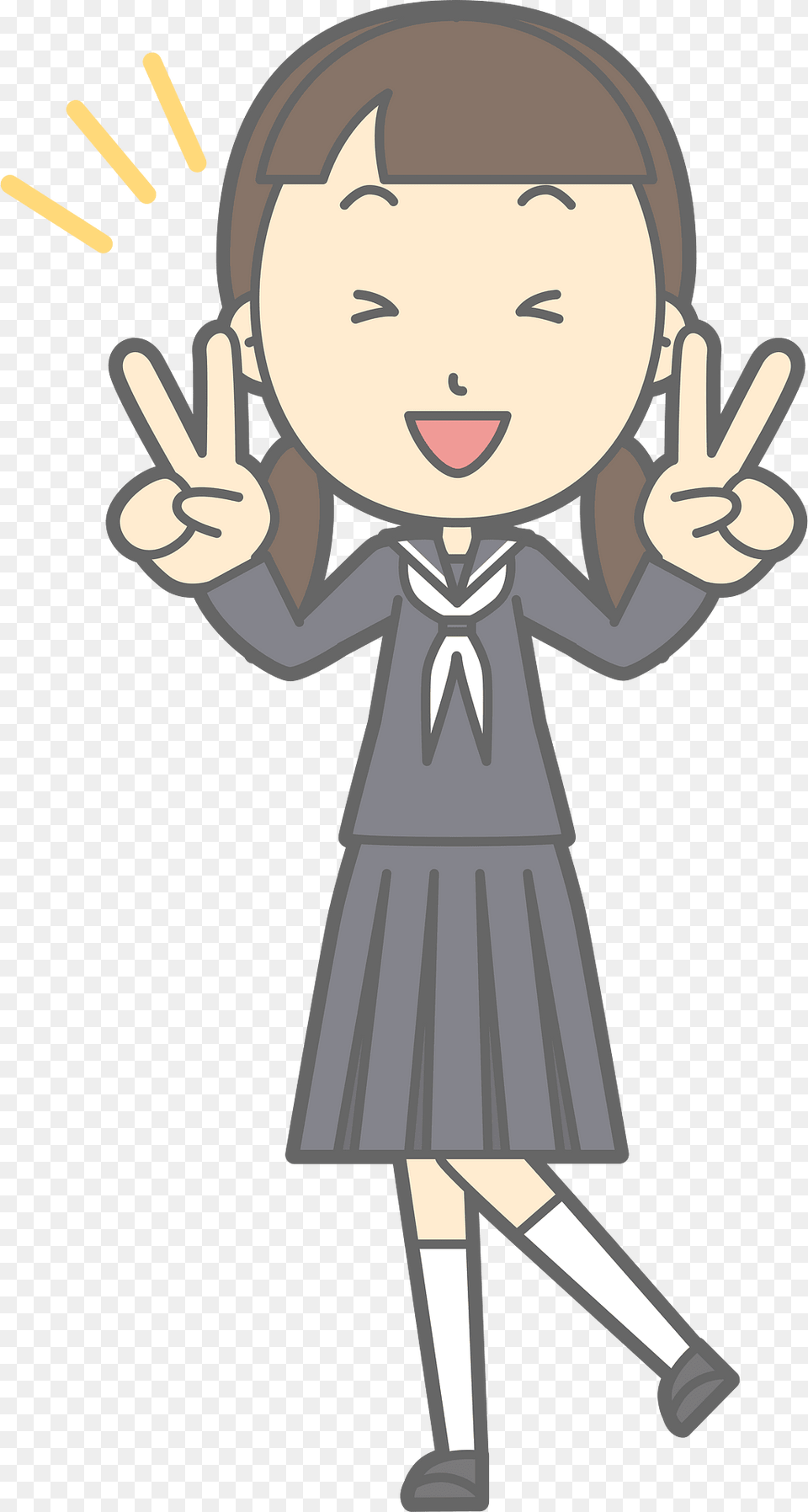 Female Student V Sign Clipart, Person, Face, Head, Book Free Png Download