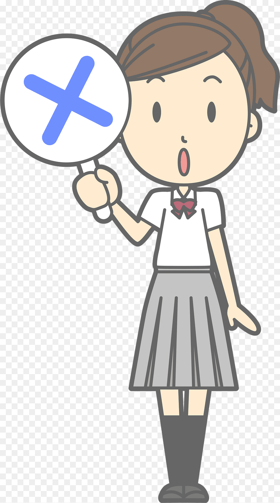 Female Student X Mistake Clipart, Book, Comics, Publication, Clothing Png