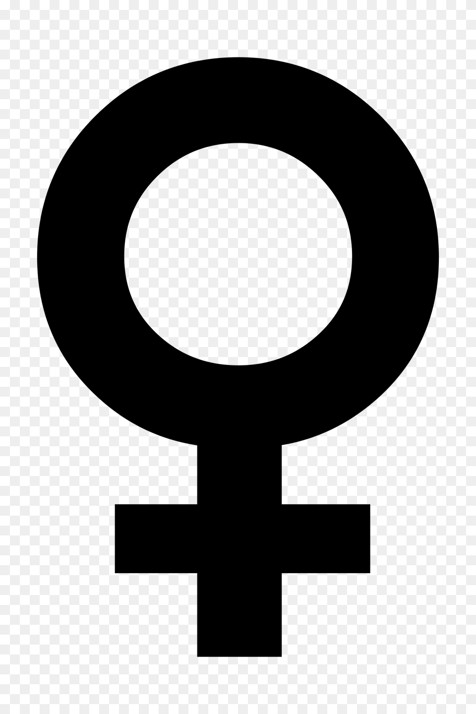 Female Symbol, Gray Png Image