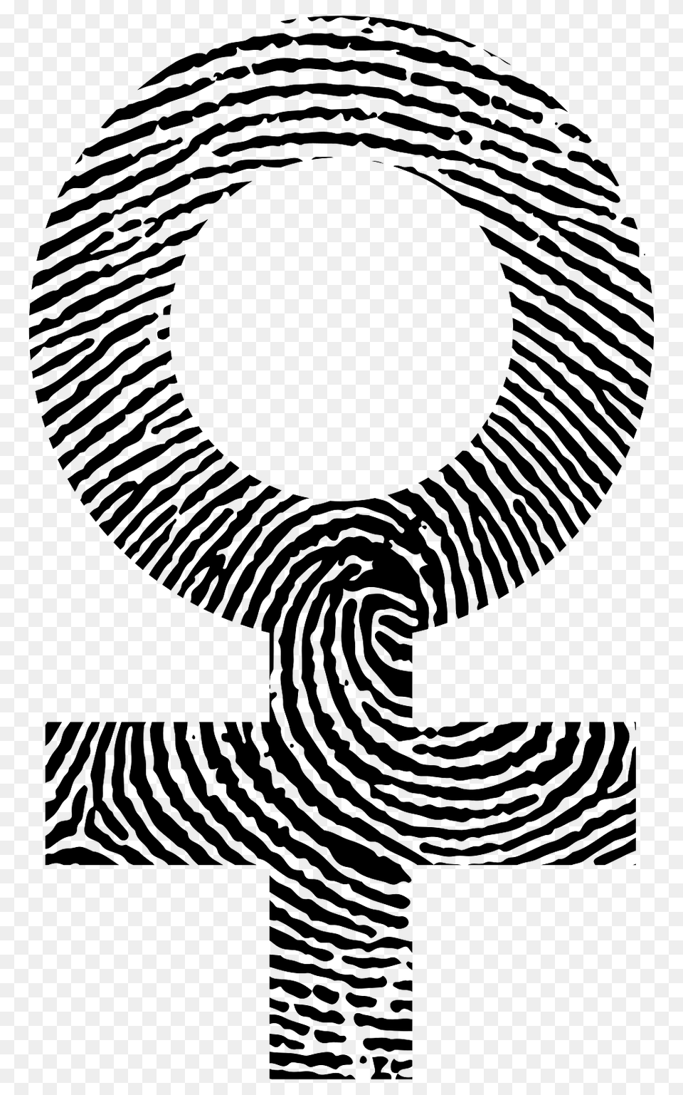 Female Symbol Fingerprint, Home Decor, Clothing, Coat, Rug Free Png Download