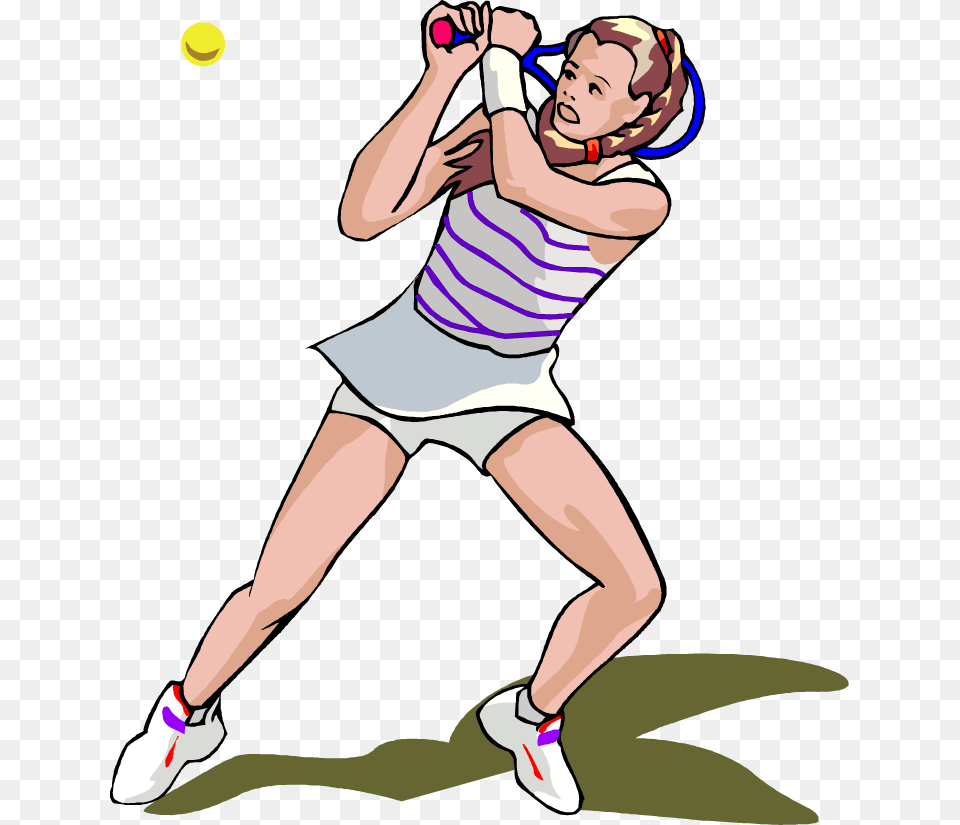 Female Tennis Player Vector Clip Art Image From Clip Art, Ball, Sport, Person, Tennis Ball Free Png