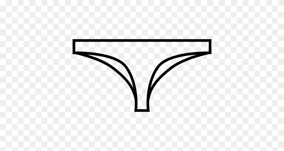Female Thong Stroke Icon, Gray Free Png Download