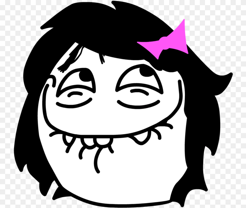 Female Troll Face, Stencil, Head, Person, Baby Free Png Download