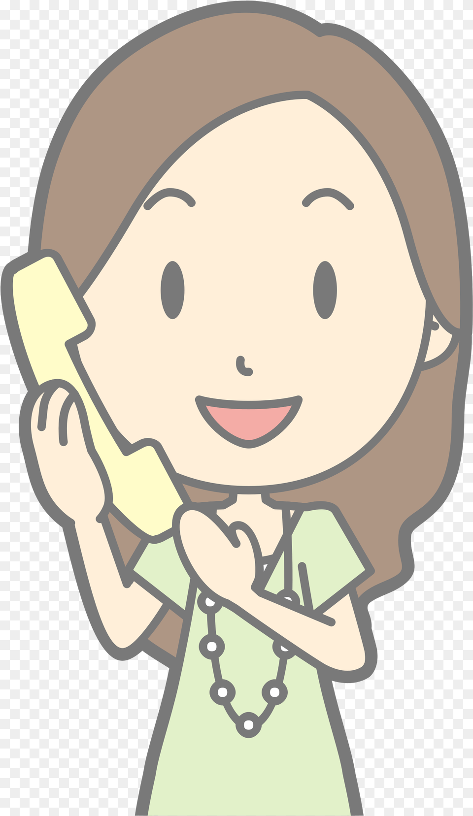 Female Using Telephone Girl On Phone Clipart Transparent Public Domain Clipart Phone, Electronics, Baby, Person, Mobile Phone Png
