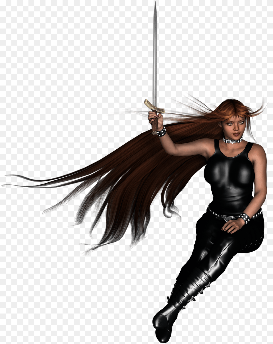 Female Warrior Transparent Background, Adult, Weapon, Sword, Person Png