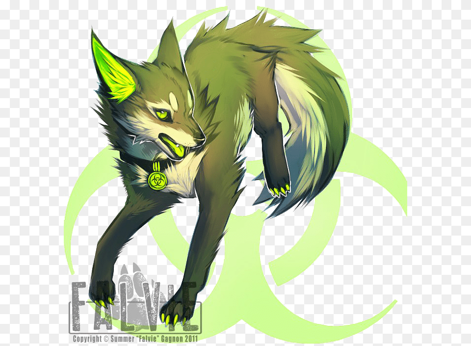 Female Wolf Female Green Anime Wolf, Animal, Bird, Mammal Free Png