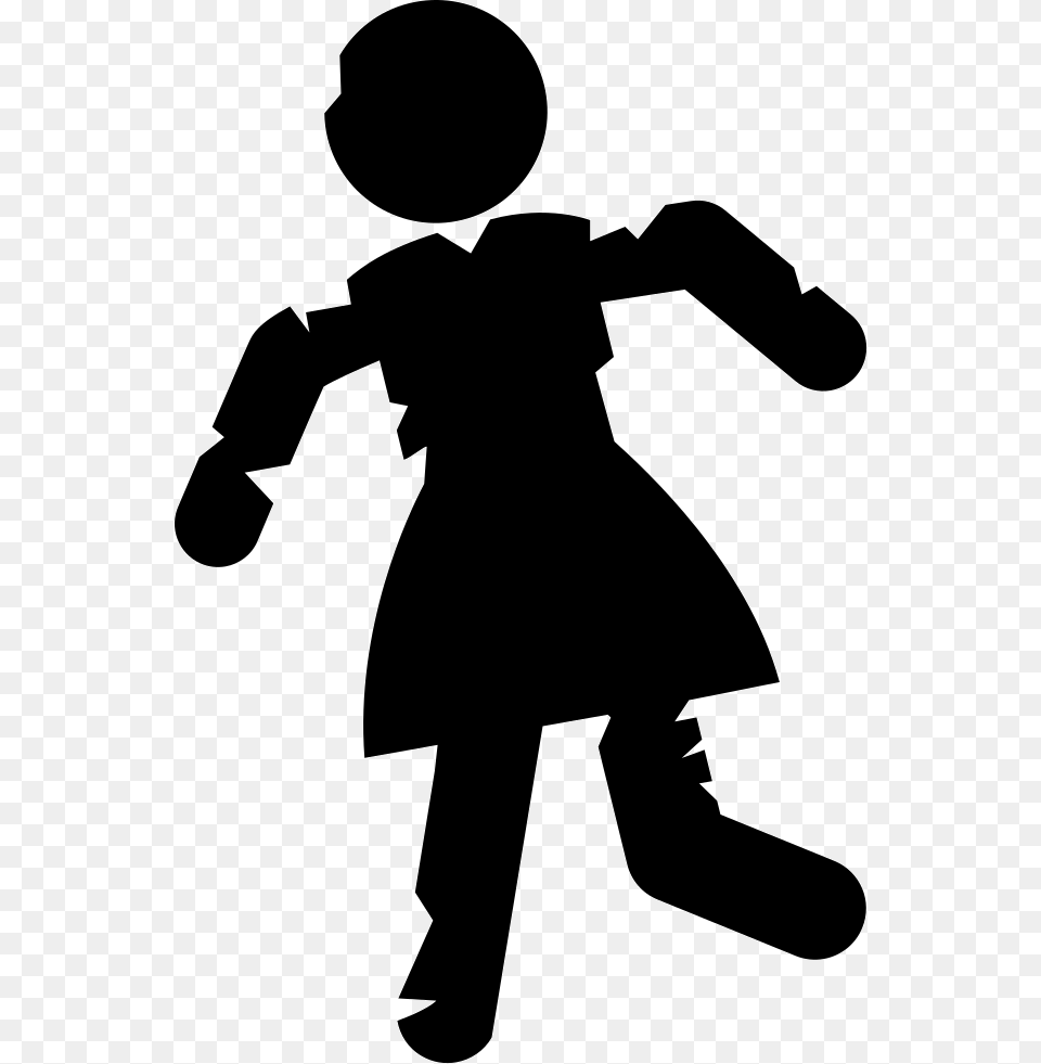 Female Zombie Man Pointing Silhouette, Stencil, Baby, Person Png Image