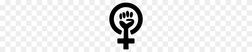 Feminism Icons Noun Project, Gray Free Png