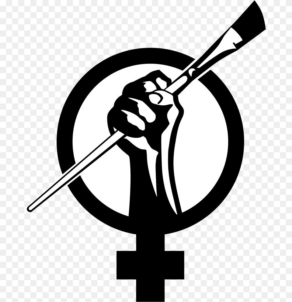Feminist Artists Jpg Download Female Feminist Symbol Fist Cotton Canvas Tote, Stencil, Animal, Shark, Sea Life Free Transparent Png