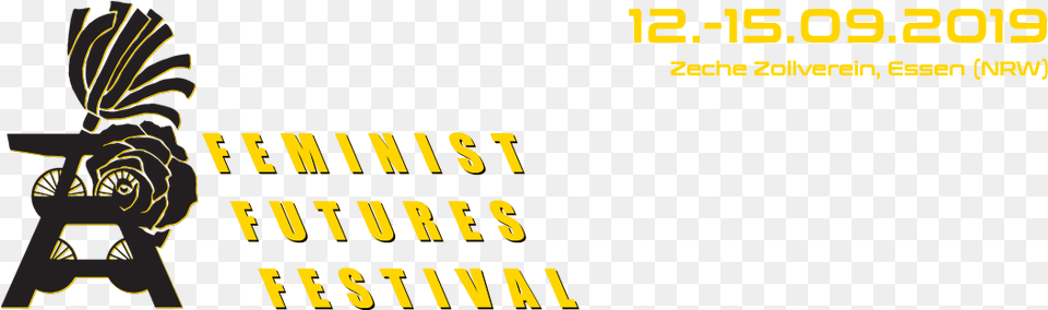 Feminist Futures Festival Logo Amber, Symbol, Text, Machine, Wheel Png