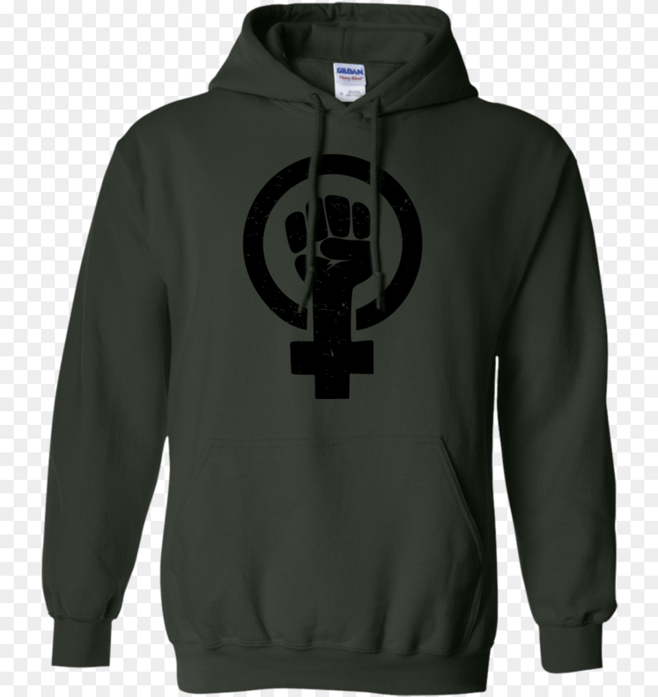 Feminist Raised Fist Distressed Feminist Fist T Shirt Shirt, Clothing, Hoodie, Knitwear, Sweater Free Transparent Png