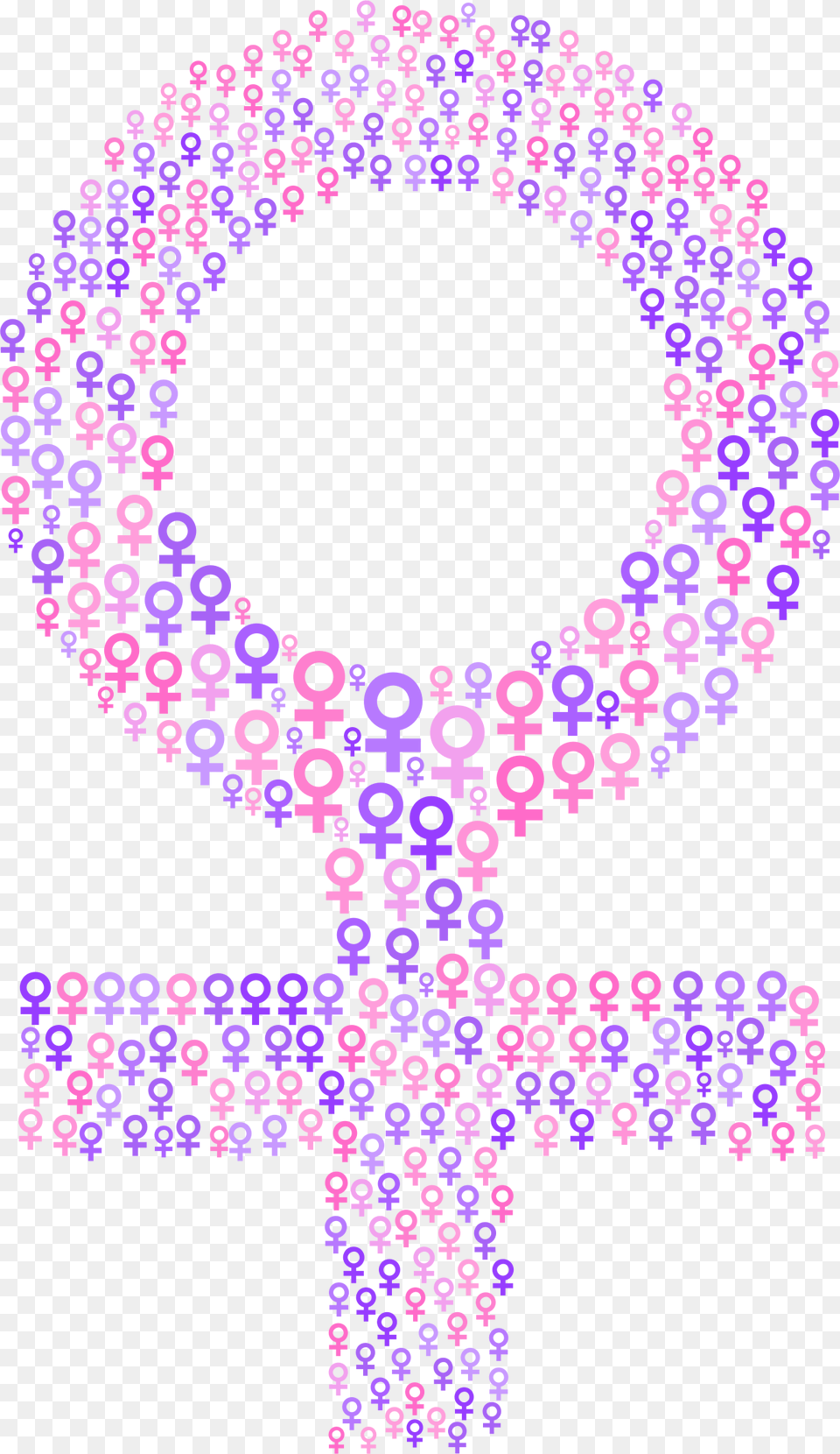 Feminist Symbol Pink Venus Symbol, Purple, Pattern, Accessories, Art Png