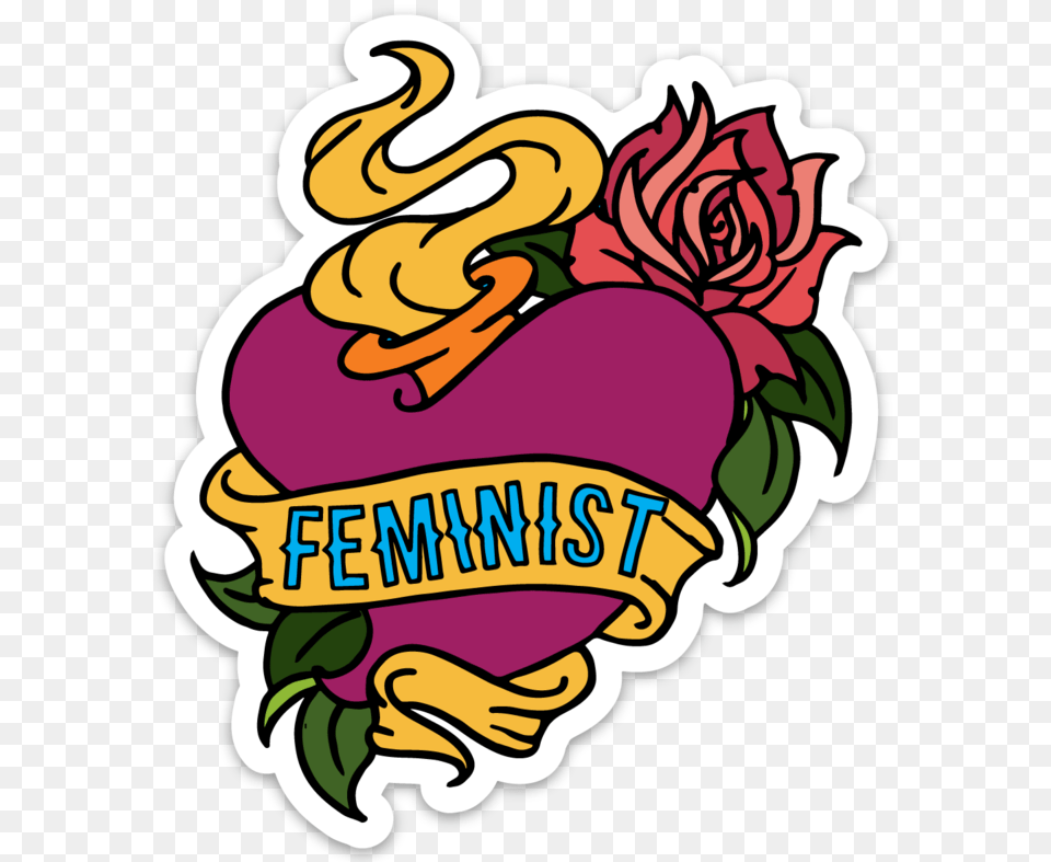 Feminist Tattoo Sticker Feminism, Art, Flower, Graphics, Plant Png