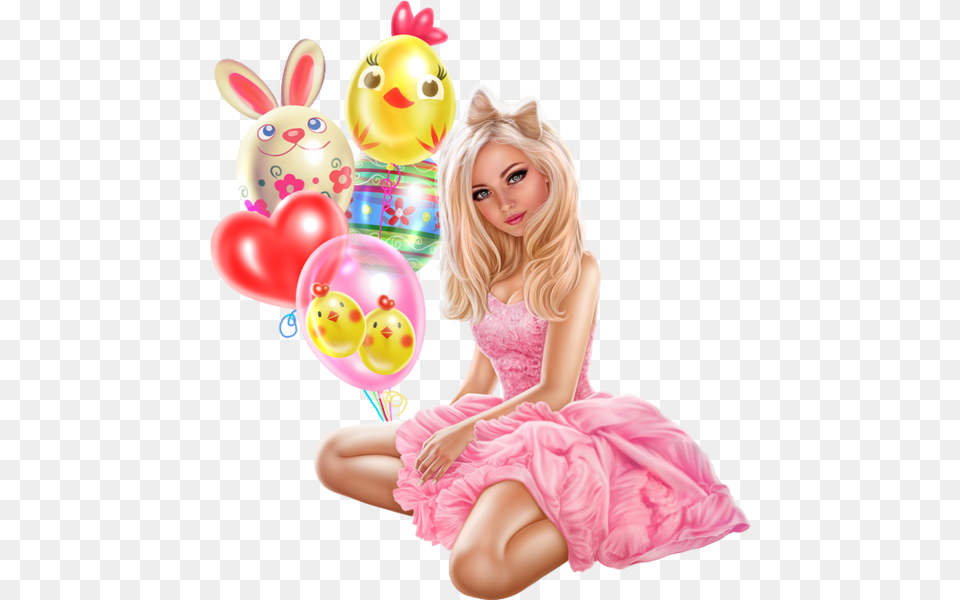 Femme De Paque, Balloon, Adult, Person, Female Free Png Download