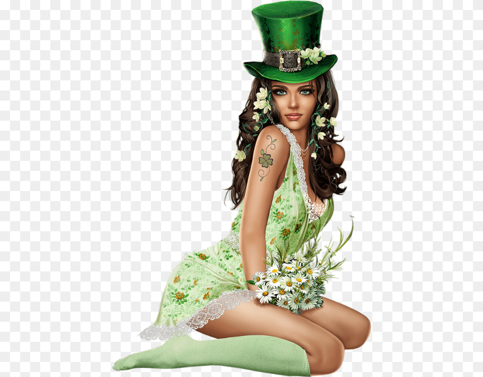 Femme Model 3d Girl, Flower Bouquet, Plant, Flower, Flower Arrangement Free Transparent Png