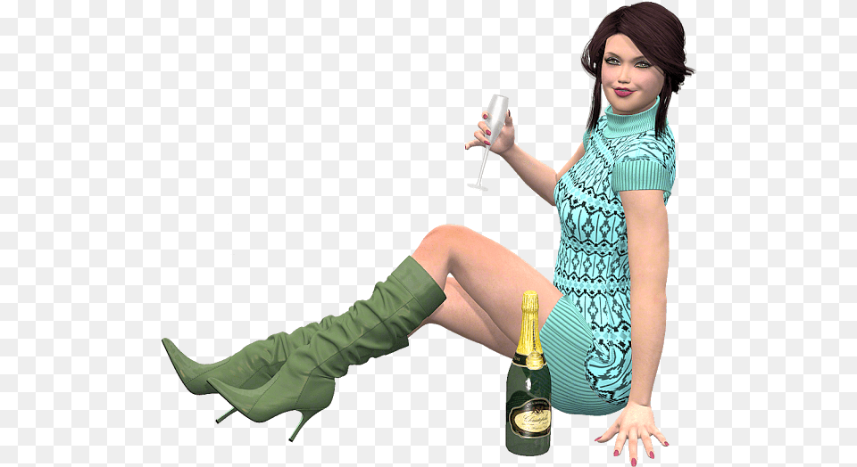 Femme Qui Bois Champagne Photo Shoot, Alcohol, Beer, Shoe, Beverage Png Image