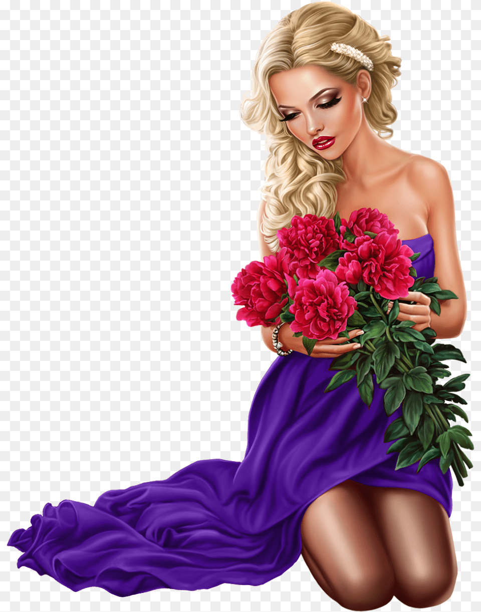 Femmes, Flower Arrangement, Clothing, Dress, Plant Free Png Download
