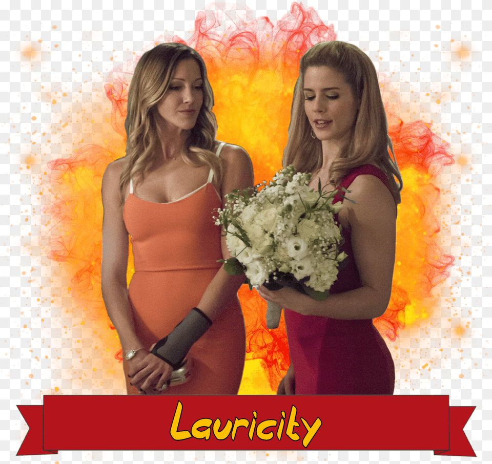 Femslash February Canary Style Felicity Smoak And Laurel Lance, Adult, Plant, Person, Graphics Free Transparent Png