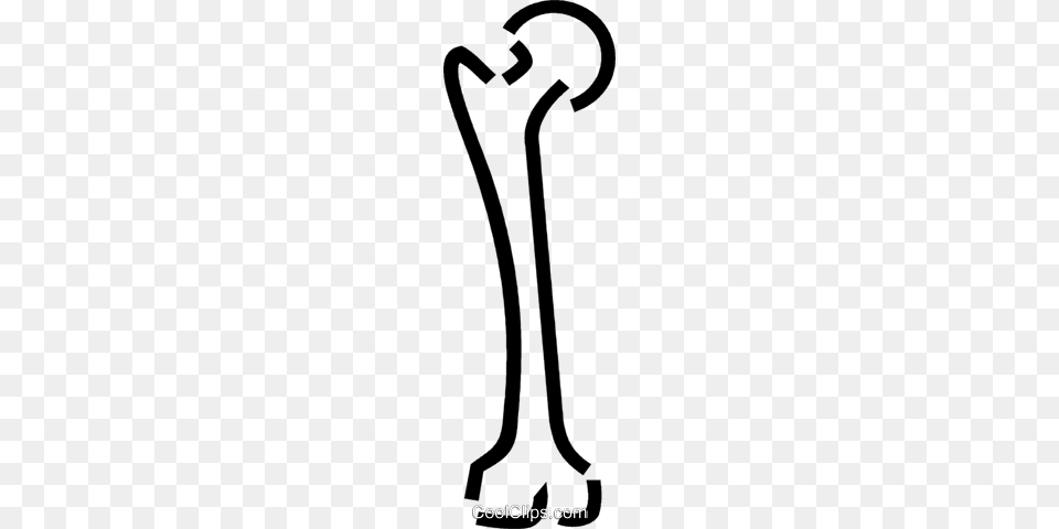 Femur Bone Royalty Vector Clip Art Illustration, Stencil, Smoke Pipe Free Png Download