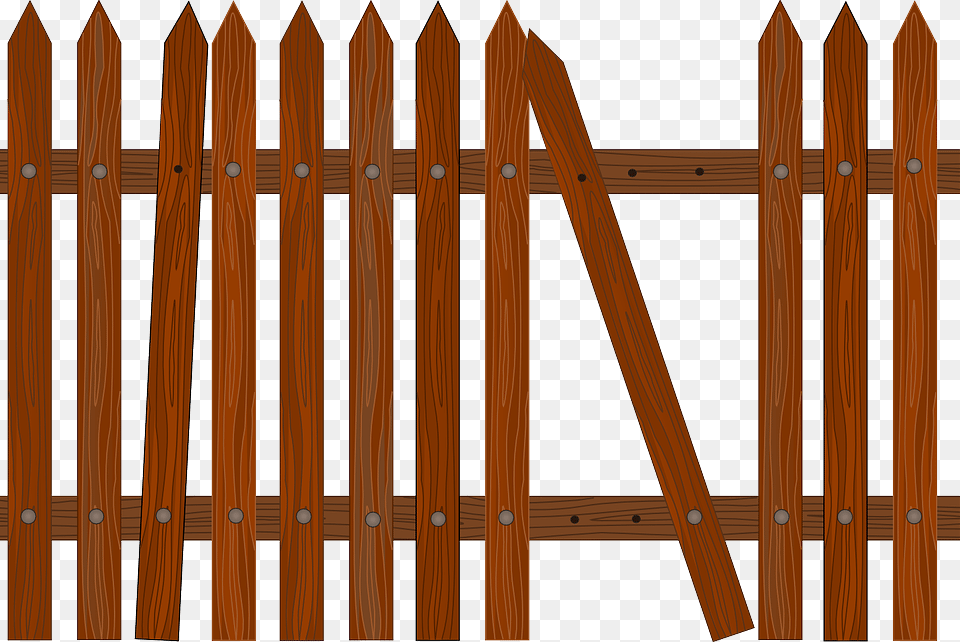 Fence, Gate, Picket, Wood Free Transparent Png