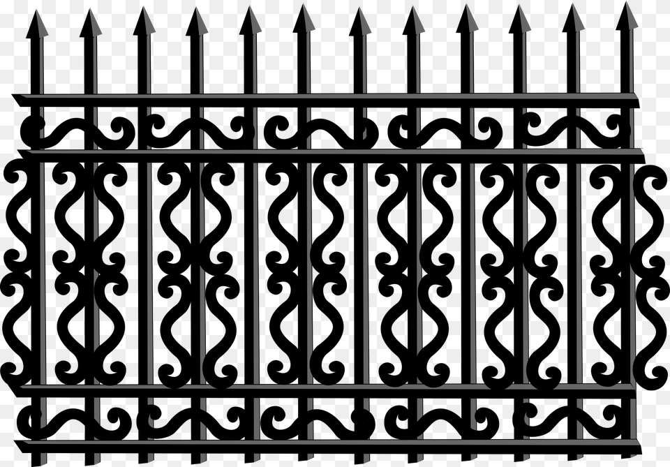Fence Barricade Iron Protection Iron Fence Svg Free Png
