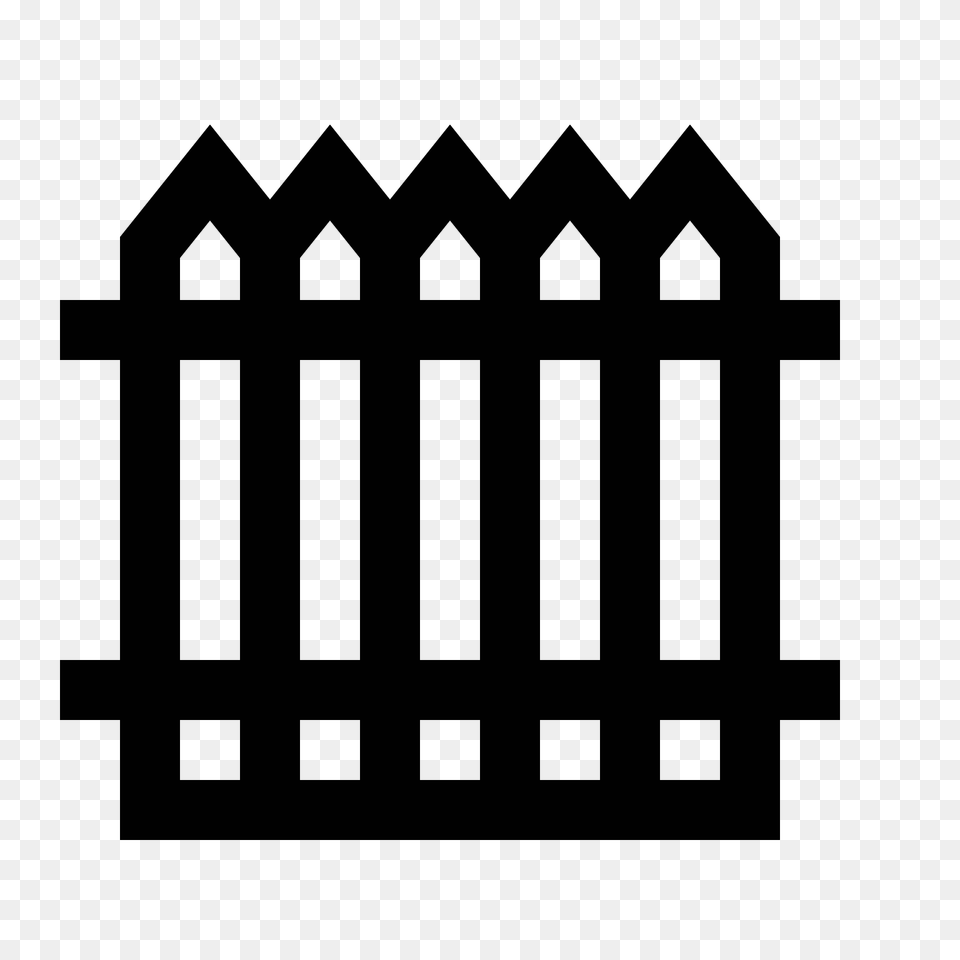Fence Icon, Gray Png