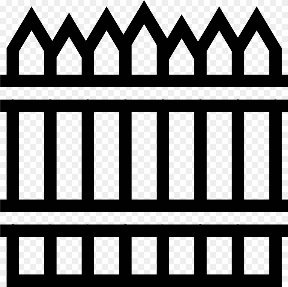 Fence Icon Free Black And White Compound Wall Design, Gray Png