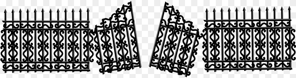 Fence Open Barricade Door Entrance Gate Iron Wrought Iron Boundary Wall Grill Fence Png