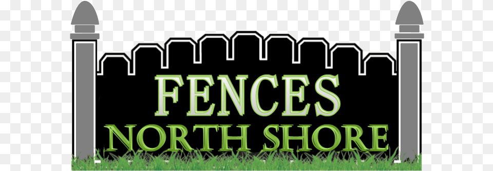 Fences North Shore Logo Grey Graphic Design, Grass, Plant, Lawn, Fence Free Png