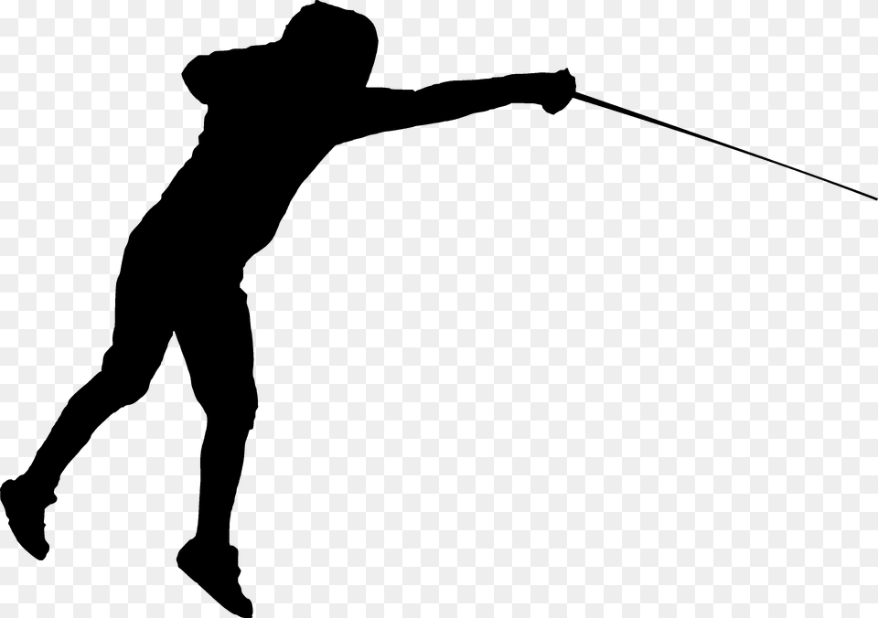 Fencing Silhouette, Rope, Adult, Male, Man Free Png Download