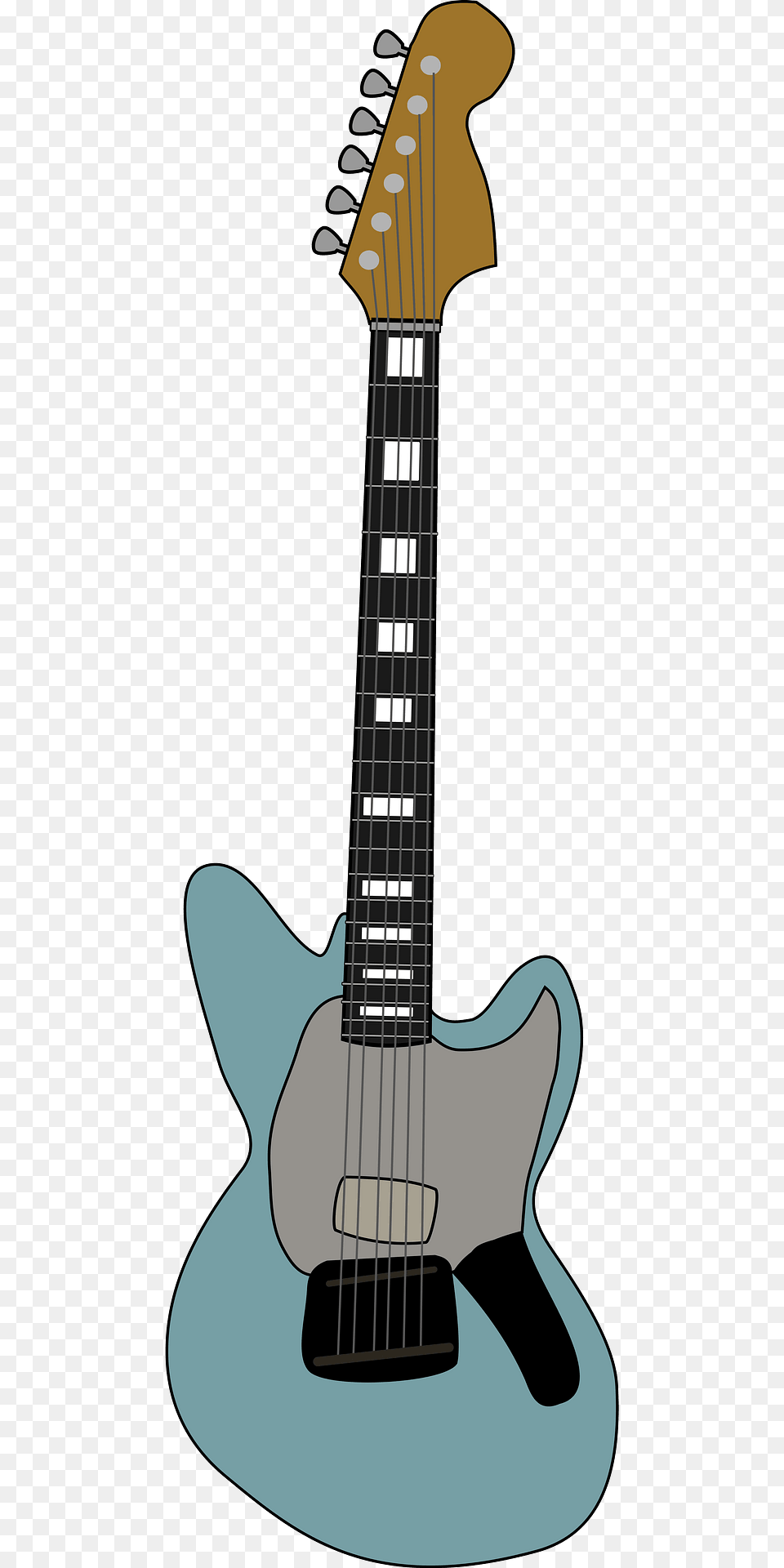 Fender Jagstang Blue Clipart, Bass Guitar, Guitar, Musical Instrument Png Image