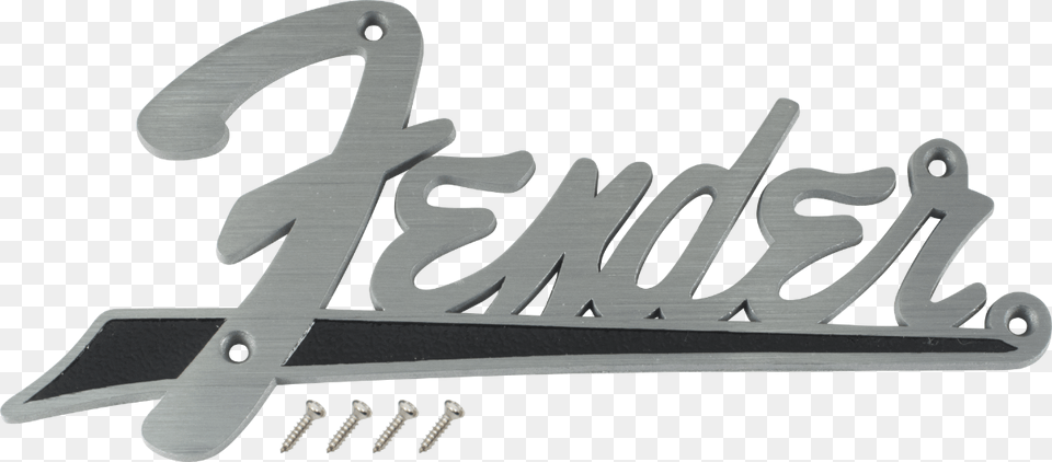 Fender Logo Transparent Clipart Logos Fender De Metal, Machine, Screw, Text, Electronics Free Png