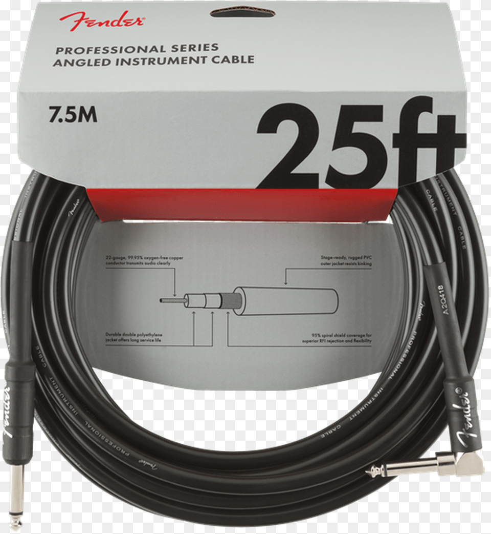 Fender Professional Series Instrument Cables Straightangle, Adapter, Electronics, Cable Png Image