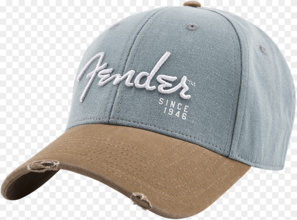 Fender Spaghetti Logo Washed Snapback Hat Grey U0026 Brown Baseball Cap, Baseball Cap, Clothing Free Transparent Png