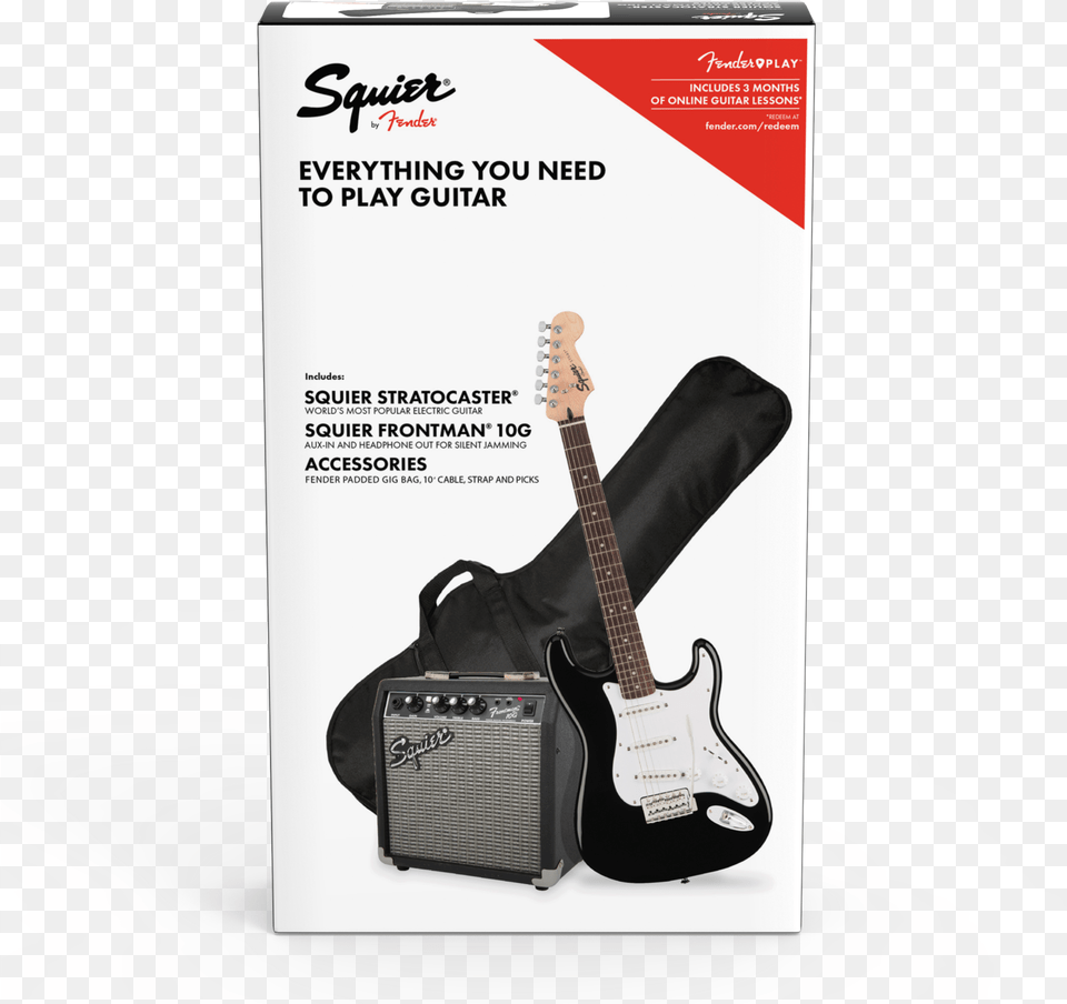 Fender Squier Stratocaster Pack Fender, Electric Guitar, Guitar, Musical Instrument, Electronics Free Png Download