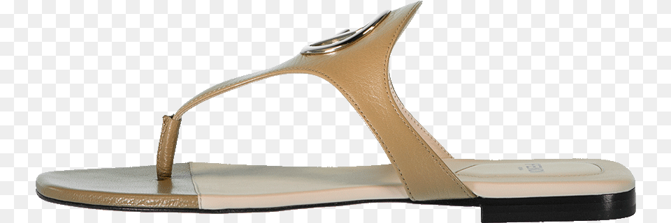 Fendi F Logo Leather Thong In Toast Flip Flops, Clothing, Footwear, Sandal Png Image