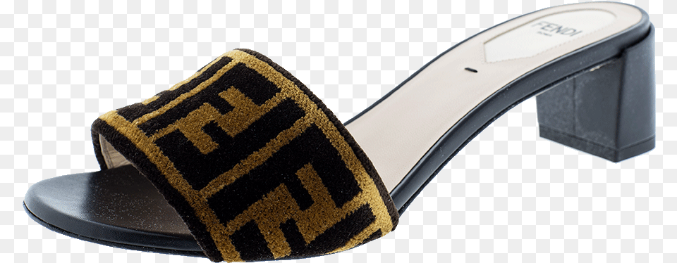 Fendi Logo Mule Slide Woolen, Clothing, Footwear, Sandal, Shoe Free Transparent Png