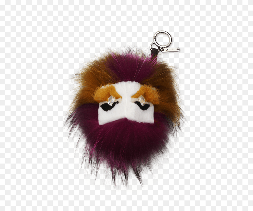 Fendi Whitefuchsia Fur Buddies With Crystal Eyes Luxury Brand Bag Charm, Accessories, Animal, Cat, Mammal Png Image