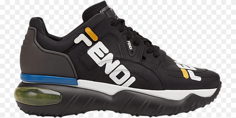 Fendi X Nappa Leather Low Top 39black39 Fendi Fila, Clothing, Footwear, Shoe, Sneaker Png Image