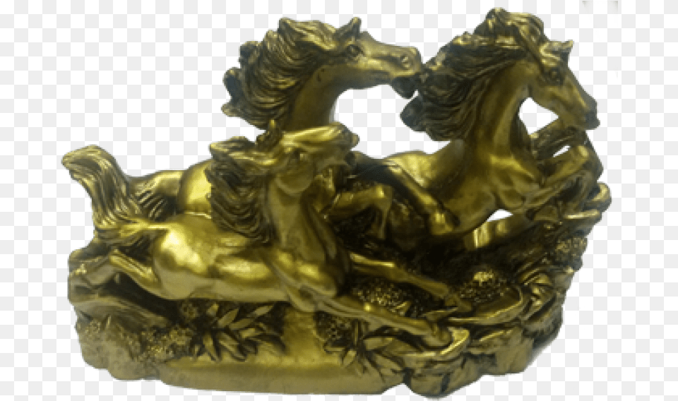 Feng Shui Running Horses Statue, Accessories, Bronze, Gemstone, Jewelry Free Png Download