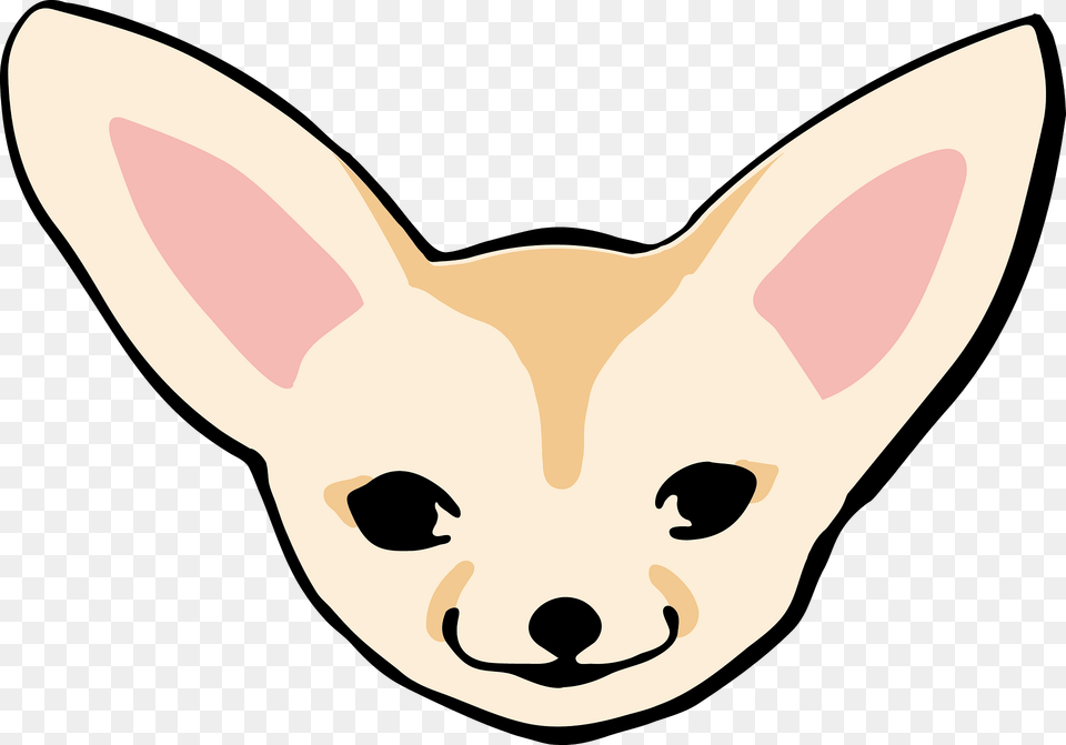 Fennec Fox Face Clipart, Animal, Pet, Canine, Chihuahua Free Png