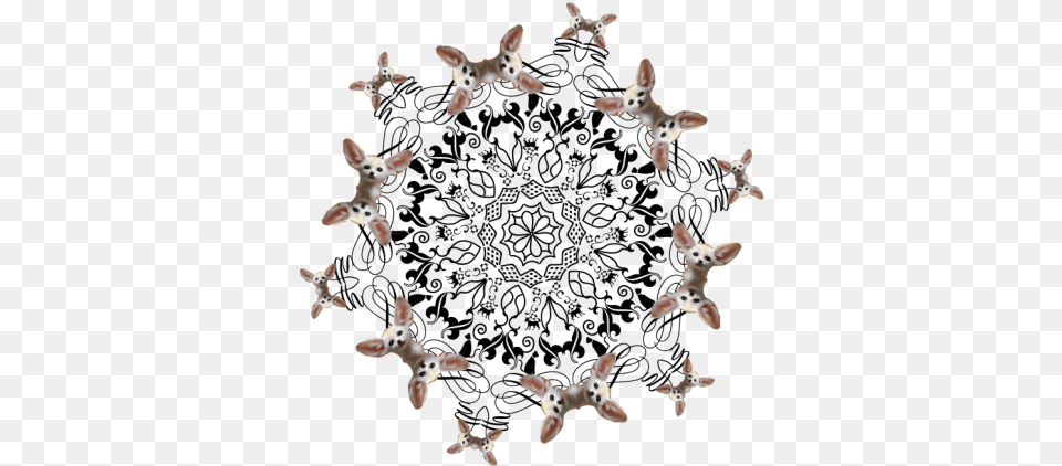 Fennec Fox Mandala Circle, Animal, Canine, Dog, Pet Png