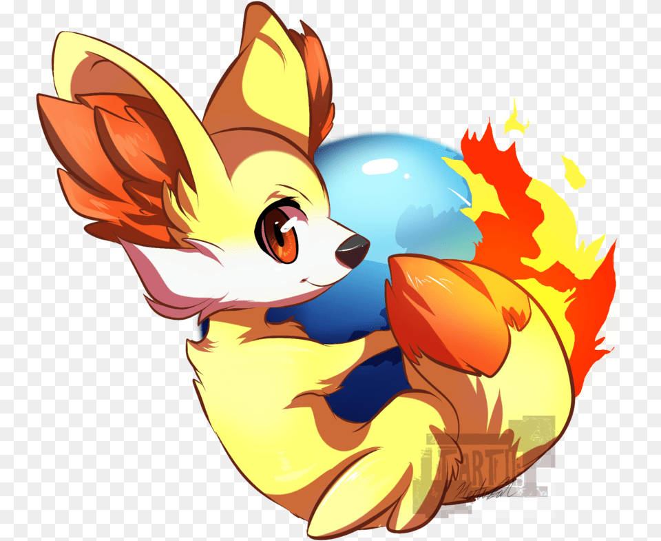 Fennekin Edition Firefox Pokemon, Baby, Person, Art, Graphics Free Png Download