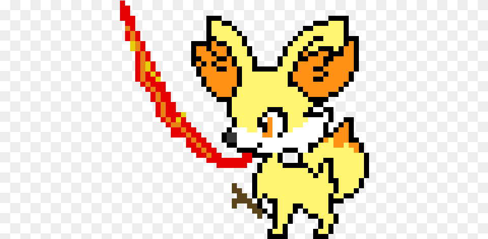 Fennekin Using Flamethrower 8 Bit Pokemon Sprites Full Pixel Art Pokmon Fennekin, Animal, Deer, Mammal, Wildlife Png