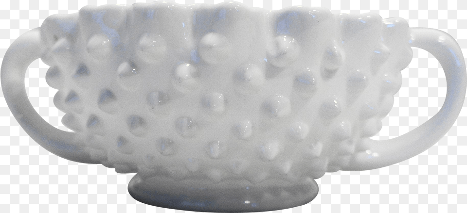 Fenton Hobnail Milk Glass Nut Bowl Handled Bowl, Art, Cup, Porcelain, Pottery Free Transparent Png