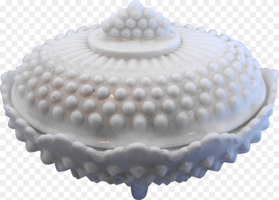 Fenton White Milk Glass Hobnail Oval Candy Dish With Best Seller Book Stamp, Dessert, Pottery, Food, Cream Free Transparent Png