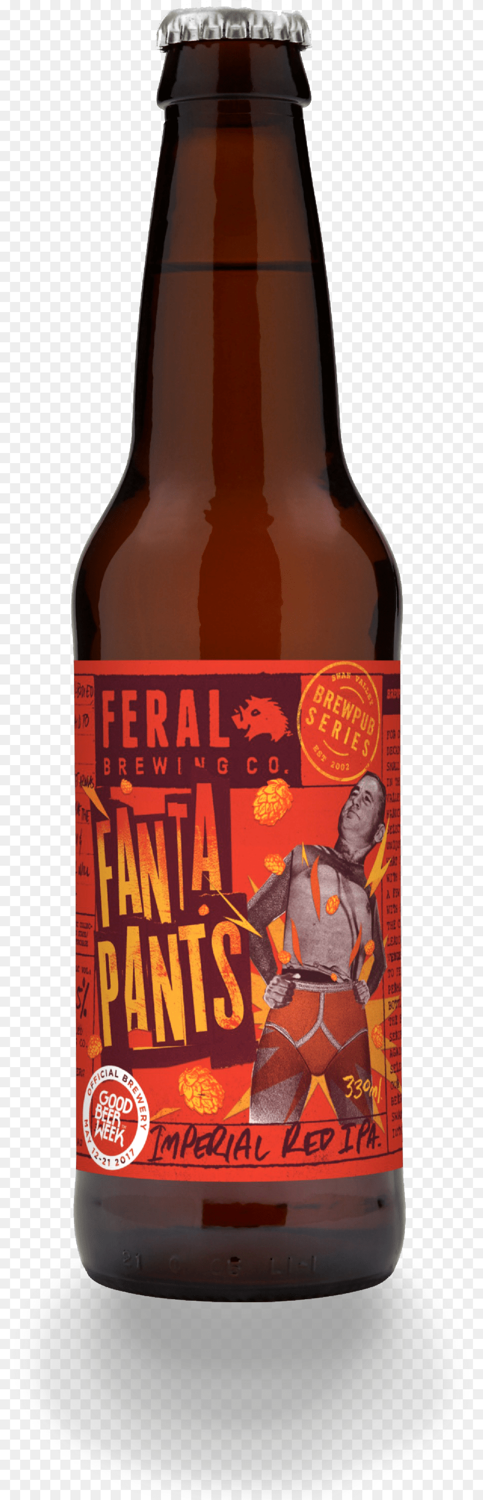 Feral Fanta Pants Artwork Bottle Gbwmock Tiny Rebel Urban Ipa, Alcohol, Beer, Beer Bottle, Beverage Free Png Download