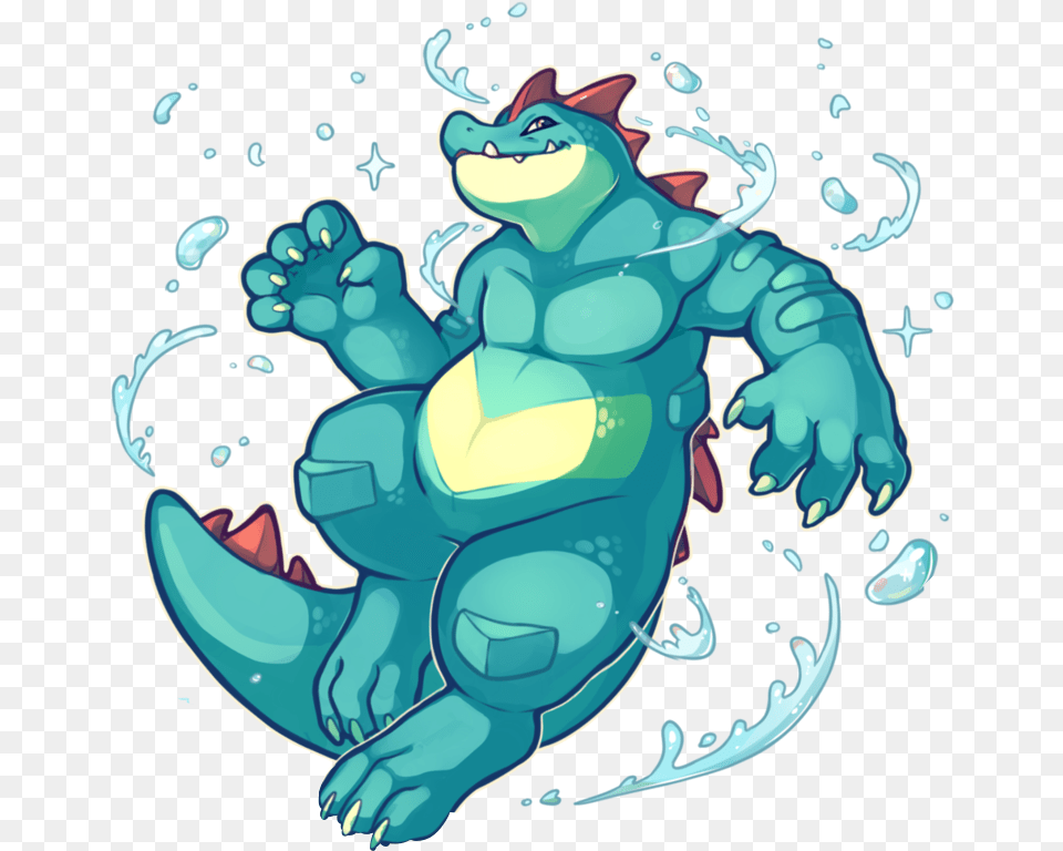 Feraligatr Pokemon Notmyart Sticker By Aaaaaaaaaa Aa Feraligatr, Electronics, Hardware Free Png