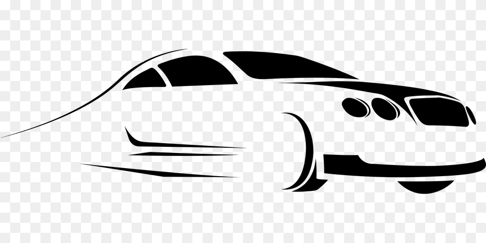 Ferarri Clipart Silhouette, Gray Png Image